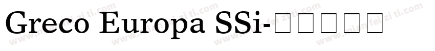 Greco Europa SSi字体转换